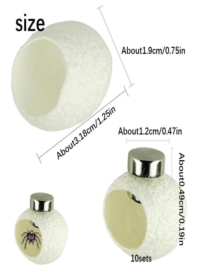 Luchike 10 Sets Little Cocoon Huts for Jumping Spiders Cocoon Huts Jumping Spider Enclosure Accessories Pet Reptile Hide Habitat Accessories - Image 3